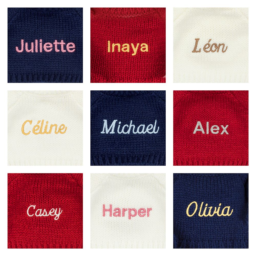 Leola Bear with Personalised Navy Jumper, View 1