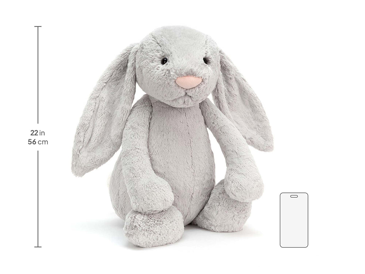 Bashful Silver Bunny Really Big, size chart